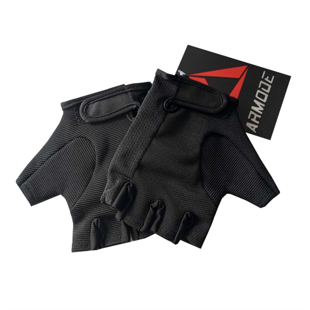 ARMODE ELDİVEN MOTOR PARMAKSIZ RENKLİ CG0018 SİYAH - L