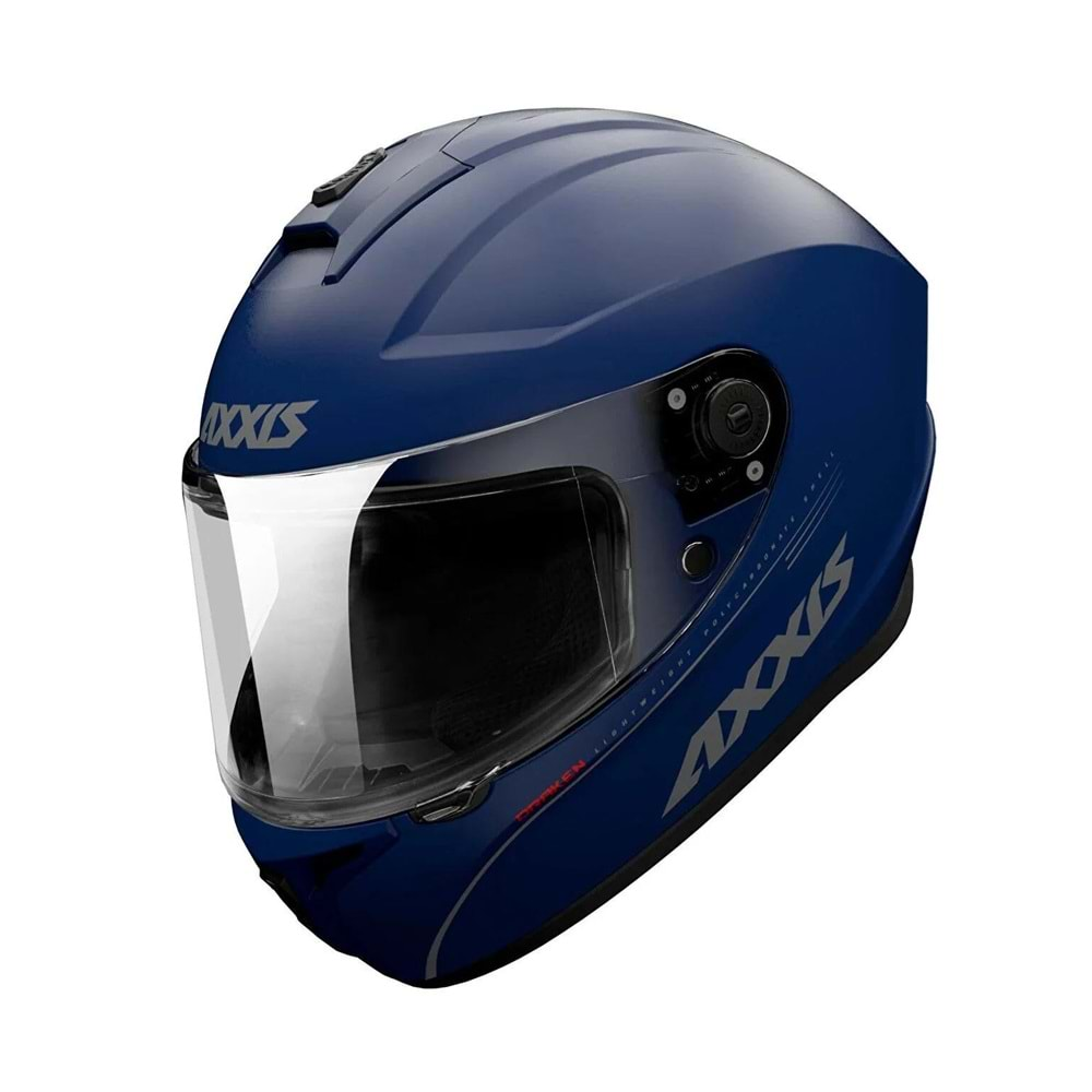 AXXIS DRAKEN SOLID FULL FACE KAPALI KASK MAT MAVİ