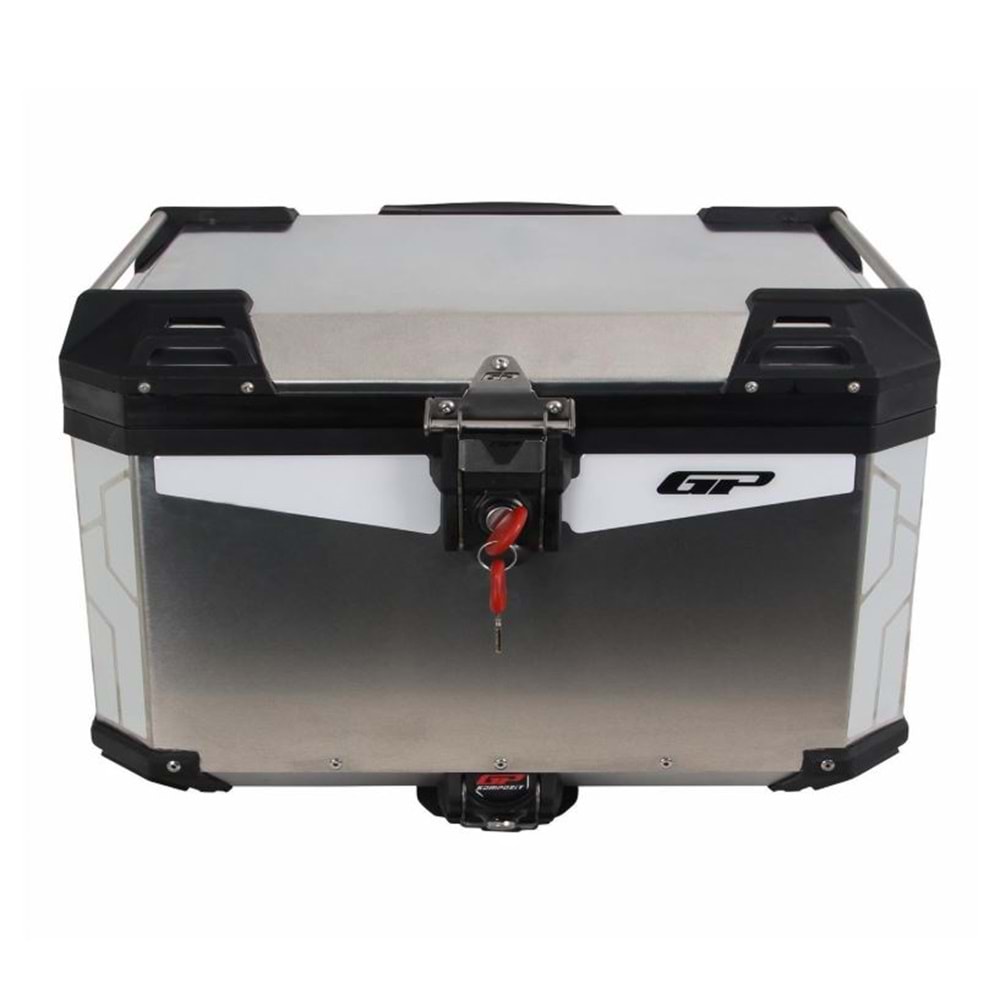 GP KOMPOZİT UNİVERSAL 45 LT ALÜMİNYUM MOTOSİKLET ÇANTASI GRİ