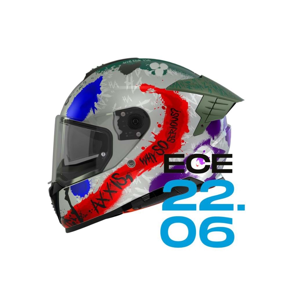 AXXIS HAWK SV EVO JOKE A2 MAT GRİ - XS