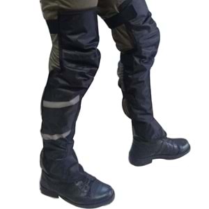 ARMODE DİZ RÜZGARLIĞI GİYİLEBİLİR PELUŞLU - SİYAH - L