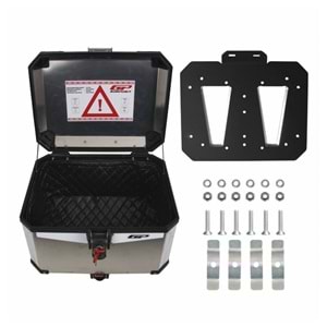 GP KOMPOZİT UNİVERSAL 45 LT ALÜMİNYUM MOTOSİKLET ÇANTASI GRİ