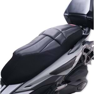 GP KOMPOZİT HONDA FORZA 250 2018-2025 UYUMLU FİLELİ MOTOSİKLET KONFOR SELE KILIFI SİYAH