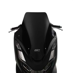 GP KOMPOZİT HONDA PCX 125 / 150 2021-2024 UYUMLU SPOR ÖN CAM SİYAH 55CM