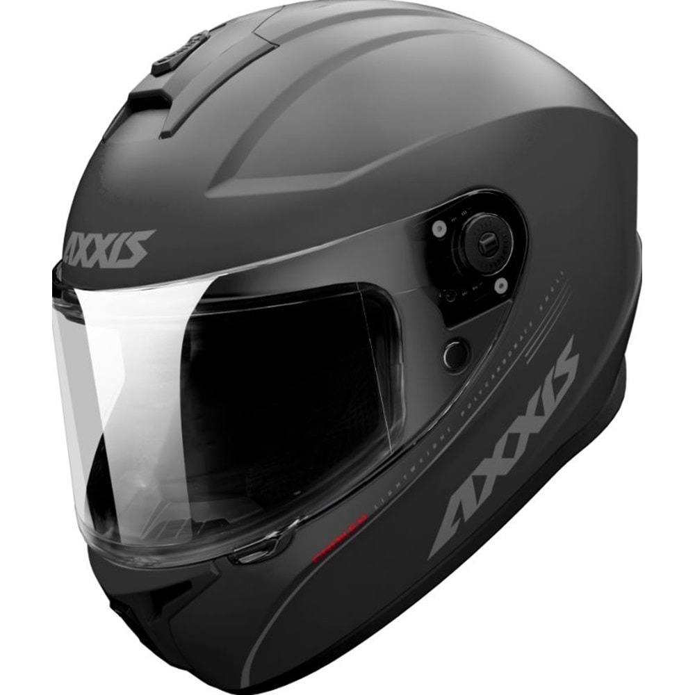 AXXIS DRAKEN SOLID FULL FACE KAPALI KASK MAT GRİ