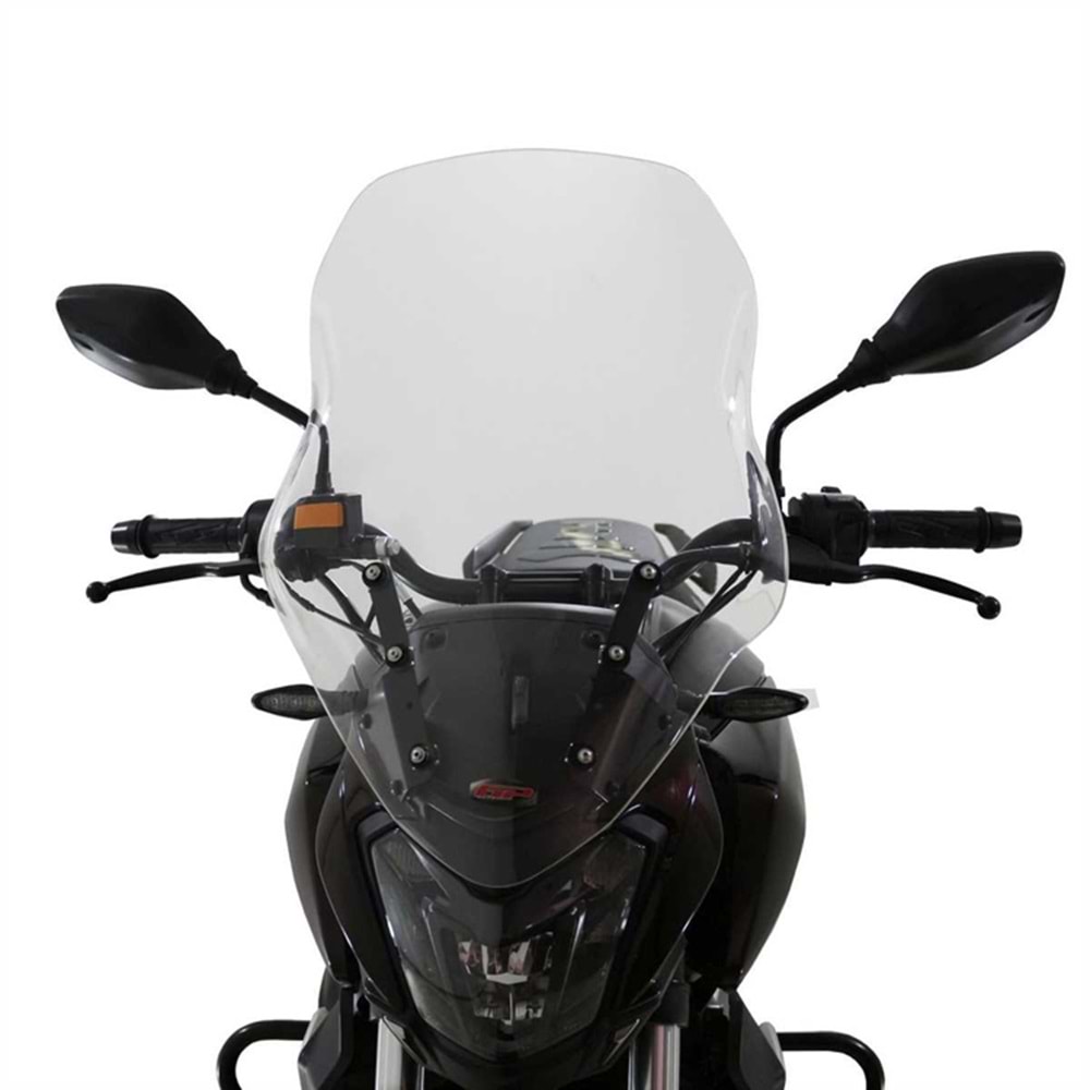 GP KOMPOZİT BAJAJ DOMİNAR 250 / 400 2017-2024 UYUMLU ÖN TUR CAMI FÜME 59CM