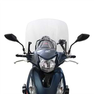 GP KOMPOZİT HONDA DİO 2021-2024 UYUMLU KISA ÖN CAM ŞEFFAF 41CM