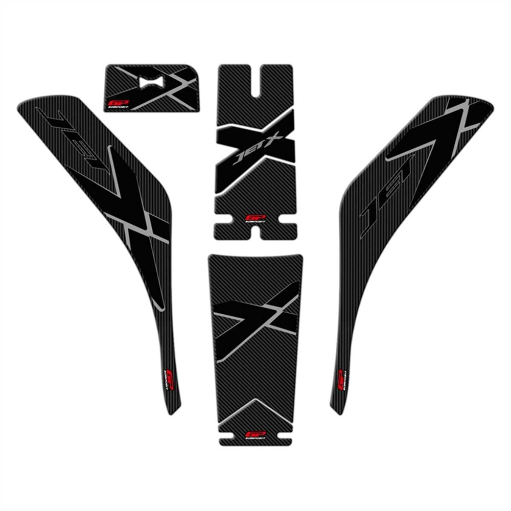 GP KOMPOZİT SYM JET X 125 2022-2024 UYUMLU TANK PAD SETİ KARBON