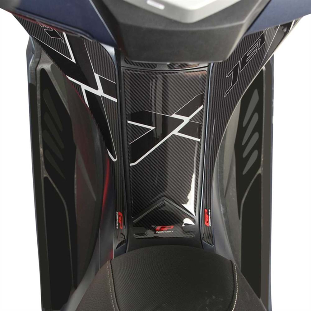 GP KOMPOZİT SYM JET X 125 2022-2024 UYUMLU TANK PAD SETİ KARBON